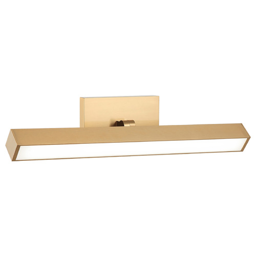 Matteo Lighting Matteo Lighting Parallel Aged Gold Brass LED Vertical Bathroom Light S12918AG