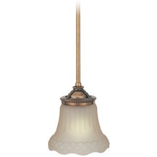 Lite Source Lighting Mini Pendant with Amber Glass by Lite Source Lighting C71202