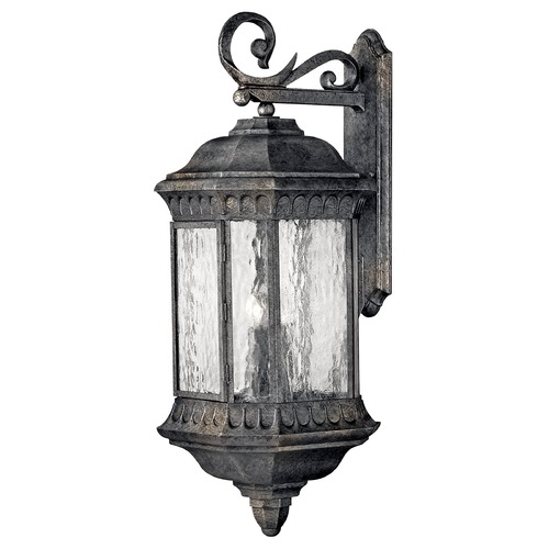 Hinkley Outdoor Wall Light with Clear Glass in Black Granite by Hinkley Lighting 1726BG