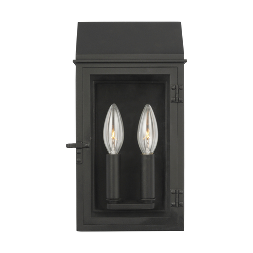 Visual Comfort Studio Collection Chapman & Meyers Hingham 12-Inch Tall Textured Black Outdoor Wall Light by Visual Comfort Studio CO1252TXB