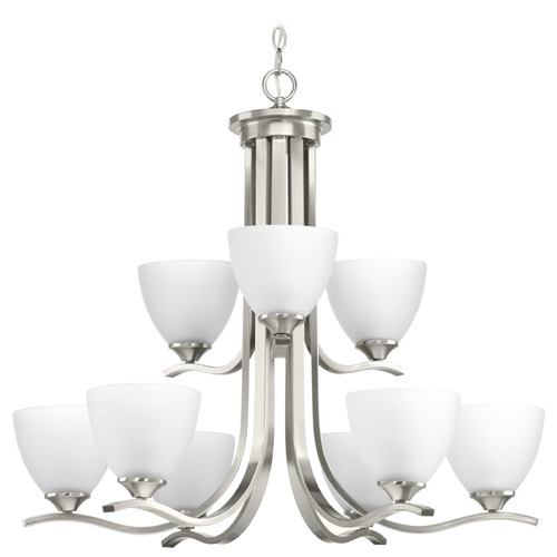 Progress Lighting Laird Brushed Nickel 9-Light Chandelier by Progress Lighting P400064-009