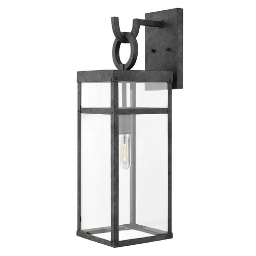 Hinkley Porter Large Aged Zinc LED Outdoor Wall Light by Hinkley Lighting 2805DZ-LL