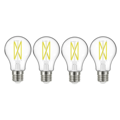 Satco Lighting 10.5W A19 2700K Clear LED Bulbs 4-Pack by Satco Lighting S12436