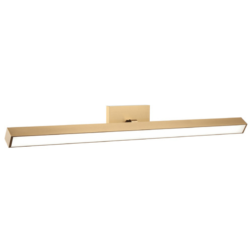 Matteo Lighting Matteo Lighting Parallel Aged Gold Brass LED Vertical Bathroom Light S12933AG