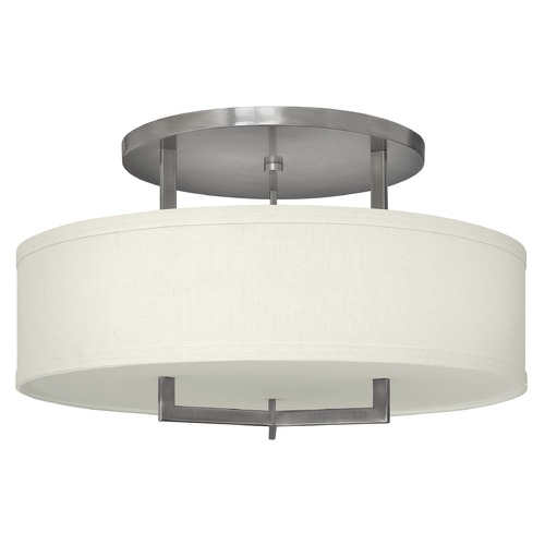 Hinkley Hampton 26-Inch Antique Nickel LED Semi-Flush Mount by Hinkley Lighting 3211AN-LED