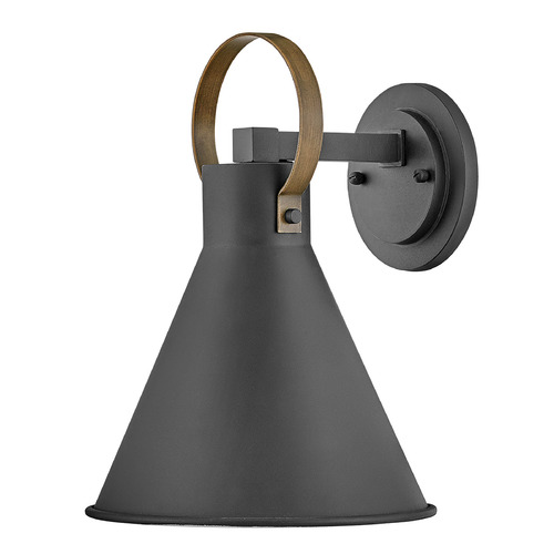 Hinkley Winnie 12.5-Inch Outdoor Wall Lantern in Black & Brass by Hinkley Lighting 18870MB-LL
