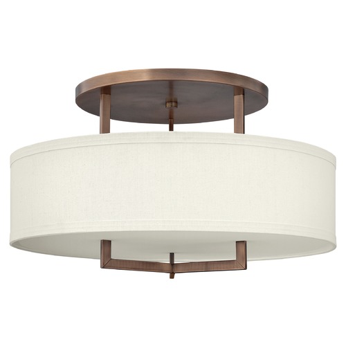 Hinkley Hampton 26-Inch Brushed Bronze LED Semi-Flush Mount by Hinkley Lighting 3211BR-LED