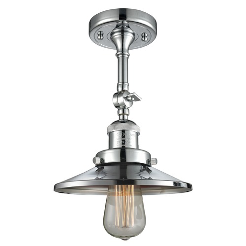 Innovations Lighting Railroad Polished Chrome Semi-Flush Mount by Innovations Lighting 201F-PC-M7