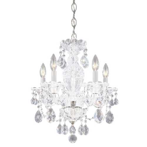 Schonbek Lighting Schonbek 5-Light Crystal Chandelier in Polished Silver J- 2999-40H