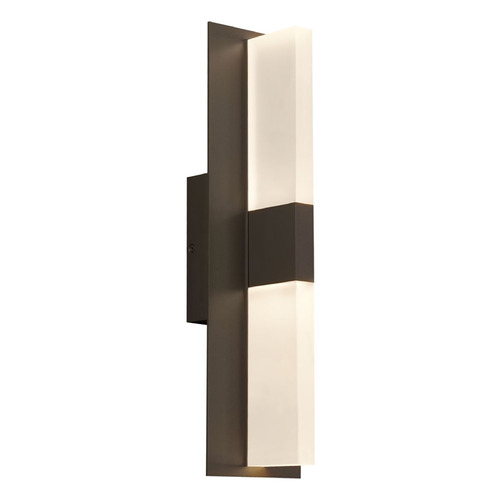 Visual Comfort Modern Collection Sean Lavin Lyft 18-Inch 3000K LED Outdoor Wall Light in Bronze with In-Line Fuse by VC Modern 700OWLYT83018DZUNVSLF