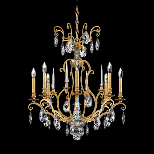 Schonbek Lighting Renaissance Nouveau Heirloom Gold Crystal Chandelier by Schonbek Lighting RN3871N-22H