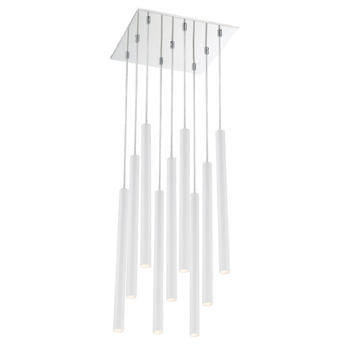 Z-Lite Forest Chrome LED Multi-Light Pendant by Z-Lite 917MP24-WH-LED-9SCH