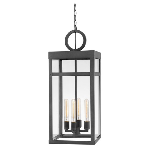 Hinkley Porter Aged Zinc LED Outdoor Hanging Light by Hinkley Lighting 2808DZ-LL
