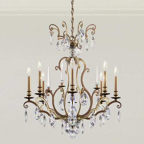 Schonbek Lighting Renaissance Nouveau Etruscan Gold Crystal Chandelier by Schonbek Lighting RN3871N-23H