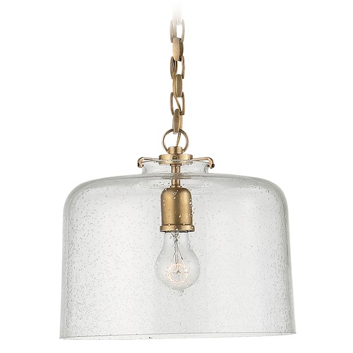 Visual Comfort Signature Collection Thomas OBrien Katie Dome Pendant in Antique Brass by Visual Comfort Signature TOB5226HABG5SG
