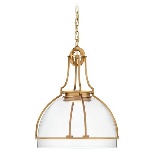 Visual Comfort Signature Collection Chapman & Myers Gracie LED Dome Pendant in Brass by Visual Comfort Signature CHC5482ABCG