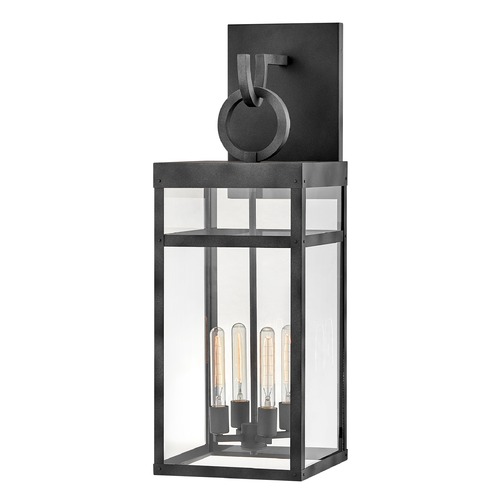 Hinkley Porter Extra Large Aged Zinc LED Outdoor Wall Light by Hinkley Lighting 2809DZ-LL