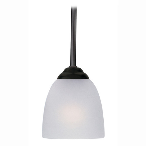 Maxim Lighting Maxim Lighting Stefan Black Mini-Pendant Light with Bowl / Dome Shade 92061FTBK