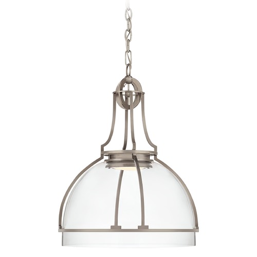 Visual Comfort Signature Collection Chapman & Myers Gracie LED Dome Pendant in Nickel by Visual Comfort Signature CHC5482ANCG