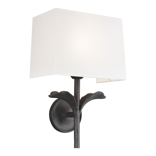 Visual Comfort Studio Collection ED Ellen-DeGeneres Georgia Aged Iron Sconce by Visual Comfort Studio EW1011AI