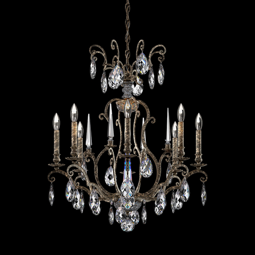 Schonbek Lighting Renaissance Nouveau Heirloom Bronze Crystal Chandelier by Schonbek Lighting RN3871N-76H