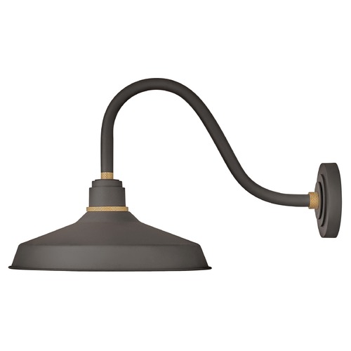 Hinkley Foundry 16-Inch Wide Museum Bronze & Brass Barn Light by Hinkley Lighting 10443MR