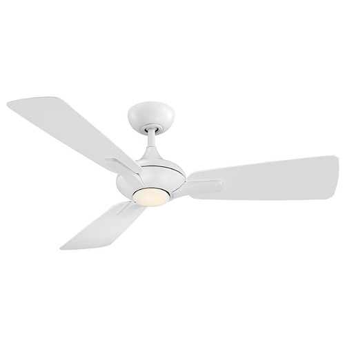Modern Forms by WAC Lighting Mykonos 52-Inch LED Smart Outdoor Fan in Matte White 2700K by Modern Forms FR-W1819-52L-27-MW