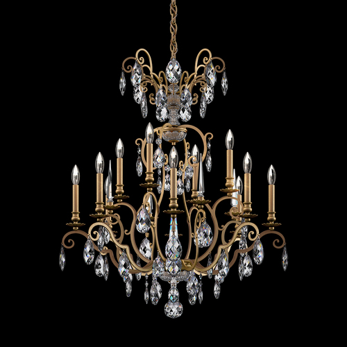 Schonbek Lighting Renaissance Nouveau Etruscan Gold Crystal Chandelier by Schonbek Lighting RN3872N-23H