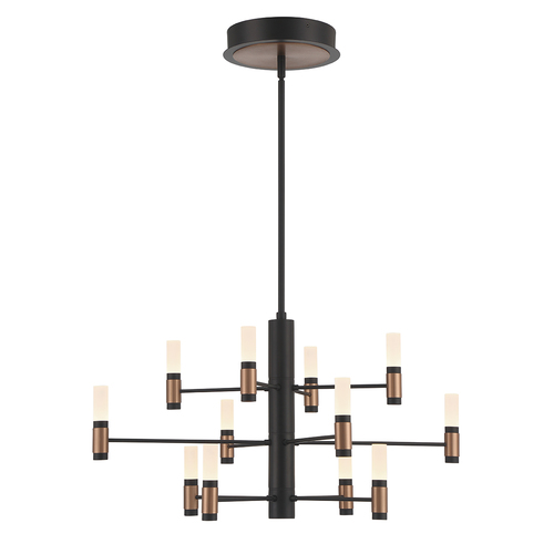Eurofase Lighting Albany 3-Tier LED Chandelier in Brass & Black by Eurofase Lighting 46353-016