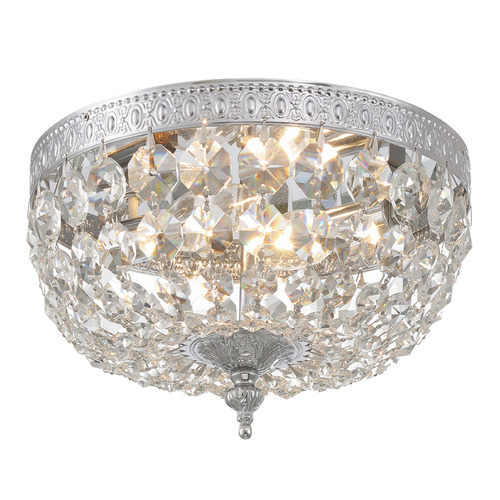 Crystorama Lighting Crystorama Lighting Ceiling Mount Polished Chrome Flushmount Light 708-CH-CL-MWP
