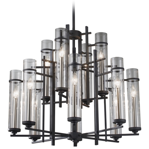 Generation Lighting Ethan 12-Light Vintage Iron Chandelier by Generation Lighting F2629/8+4AF/BS