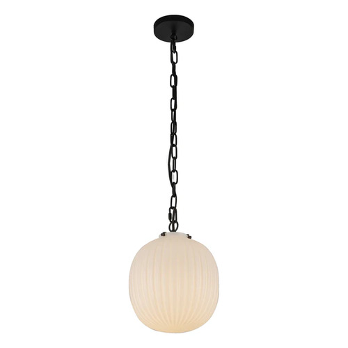 Alora Lighting Alora Lighting Cherise Matte Black Pendant Light with Globe Shade PD579112MBGR