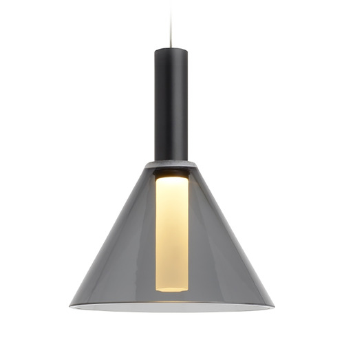 Visual Comfort Modern Collection Mezz Freejack LED Mini Pendant in Black by Visual Comfort Modern 700FJMEZKB-LED930