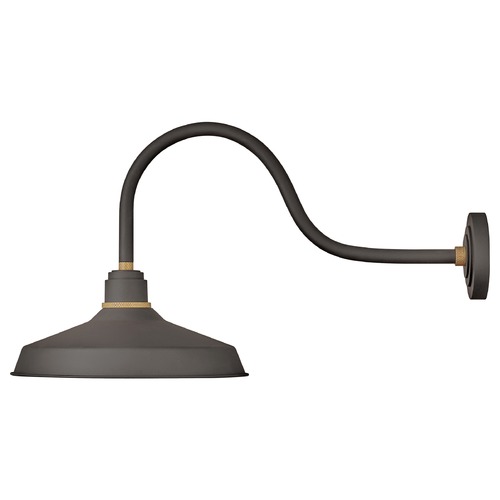 Hinkley Foundry 16-Inch Wide Museum Bronze & Brass Barn Light by Hinkley Lighting 10453MR