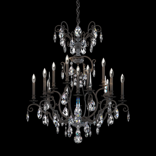 Schonbek Lighting Renaissance Nouveau Black Crystal Chandelier by Schonbek Lighting RN3872N-51H