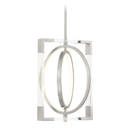 George Kovacs Lighting Double Take 17.50-Inch LED Pendant in Brushed Nickel by George Kovacs P2264-084-L
