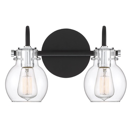 Quoizel Lighting Earth Black & Chrome 2-Light Bathroom Light by Quoizel Lighting ANW8602EK