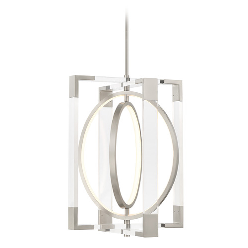 George Kovacs Lighting Double Take 21.50-Inch LED Pendant in Brushed Nickel by George Kovacs P2265-084-L