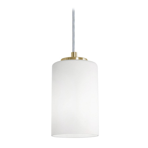 AFX Lighting Afx Lighting Leo Light Antique Brass Mini-Pendant Light with Cylindrical Shade LEOP04MBLB