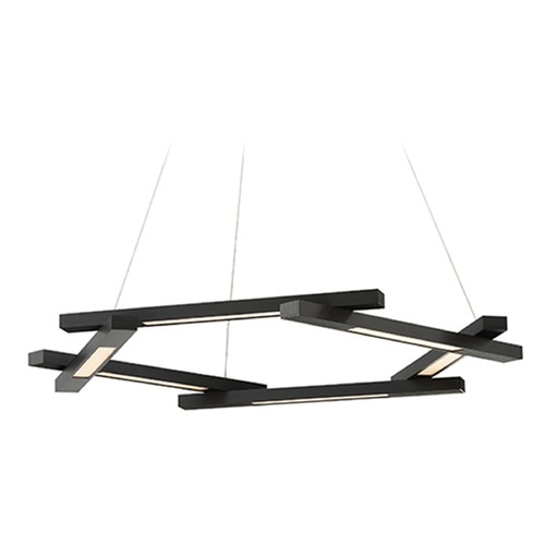Modern Forms by WAC Lighting Metric 28-Inch LED Pendant in Black by Modern Forms PD-43728-BK