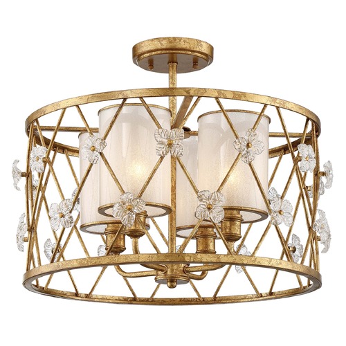 Metropolitan Lighting Victoria Park Elara Gold Semi-Flush Mount by Metropolitan Lighting N6565-596