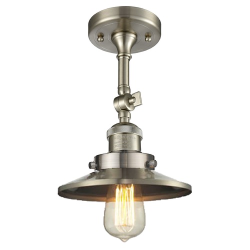 Innovations Lighting Railroad Brushed Satin Nickel Semi-Flush Mount by Innovations Lighting 201F-SN-M2