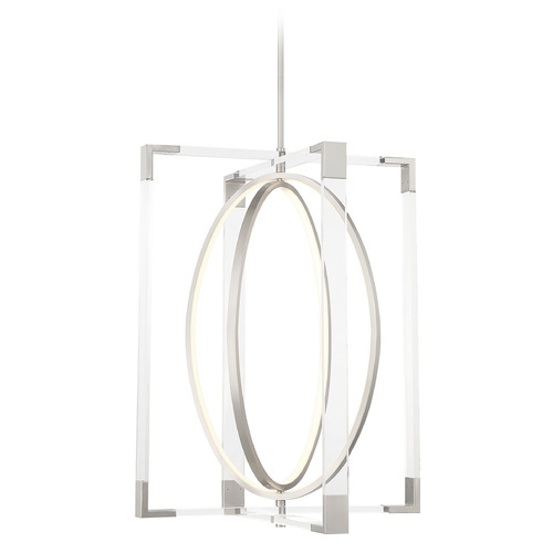 George Kovacs Lighting Double Take 31.50-Inch LED Pendant in Brushed Nickel by George Kovacs P2266-084-L