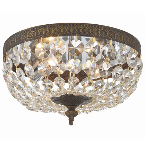 Crystorama Lighting Crystorama Lighting Ceiling Mount English Bronze Flushmount Light 710-EB-CL-I