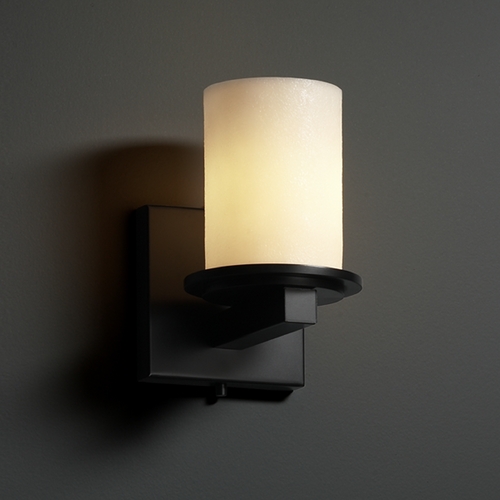 Justice Design Group Candlearia Collection Sconce by Justice Design Group CNDL-8771-10-CREM-MBLK