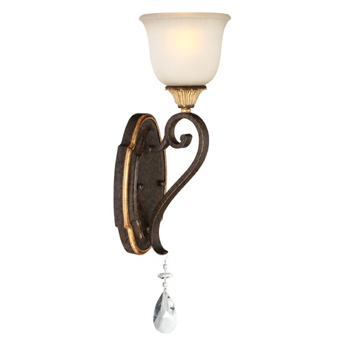 Metropolitan Lighting Chateau Nobles Raven Bronze with Sunburst Gold Sconce by Metropolitan Lighting N1461-652