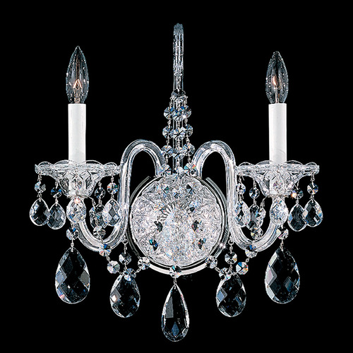 Schonbek Lighting Schonbek Worldwide Lighting Sterling Polished Silver Sconce 2991-40R