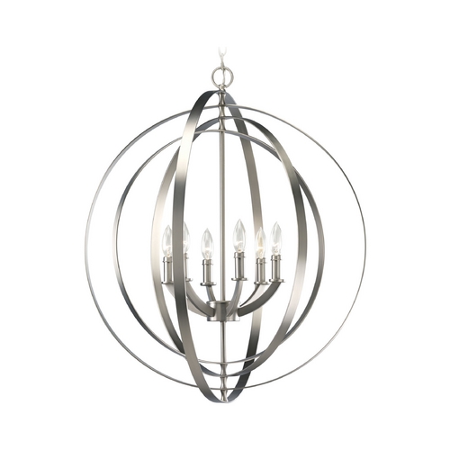 Progress Lighting Equinox Pendant in Burnished Silver by Progress Lighting P3889-126