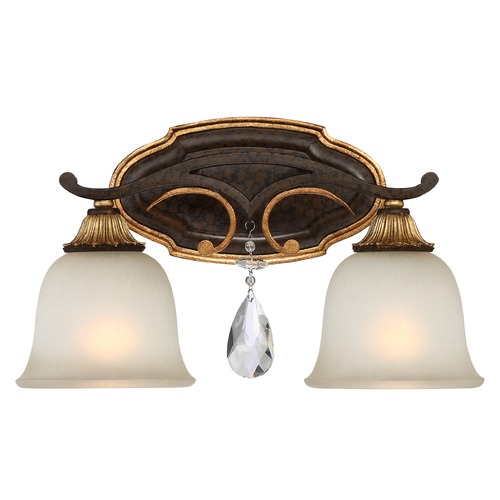 Metropolitan Lighting Chateau Nobles Raven Bronze with Sunburst Gold Bathroom Light by Metropolitan Lighting N1462-652