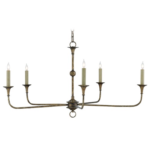 Currey and Company Lighting Nottaway 36-Inch Chandelier in Pyrite Bronze by Currey & Company 9000-0143